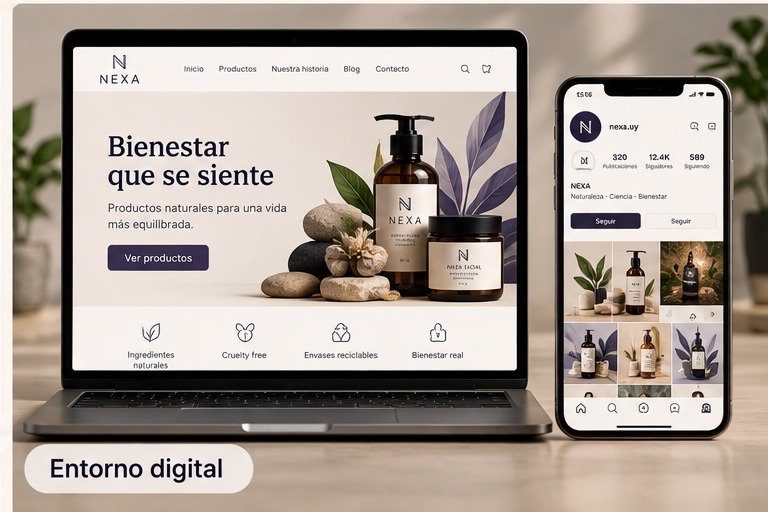 Entorno digital — ejemplo de aplicación de marca